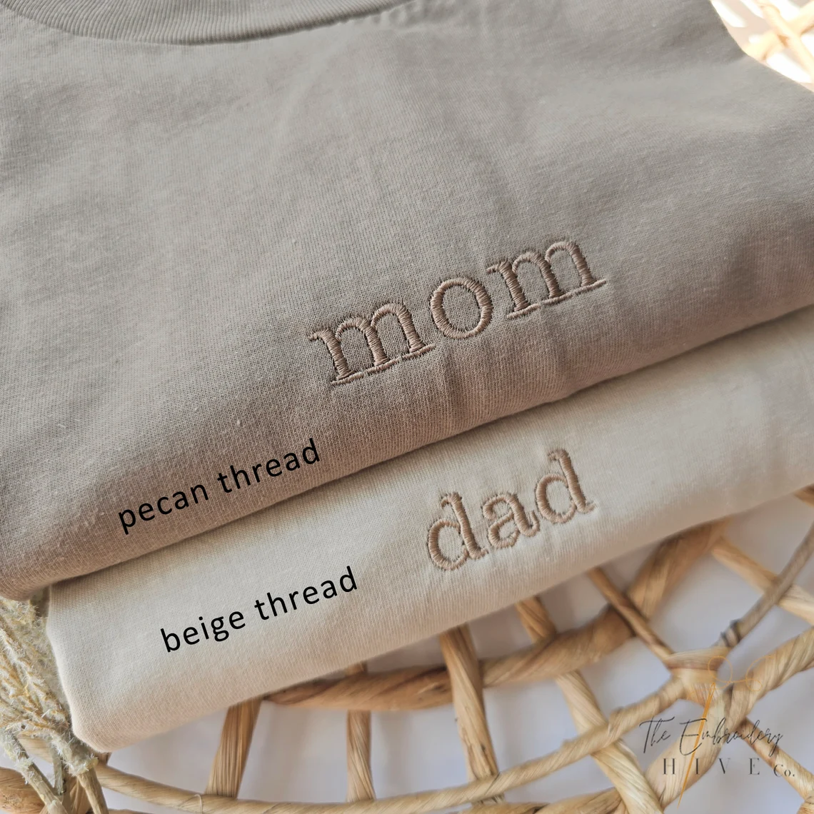 Embroidered Mama Dad Shirt, Mom Shirt, New Mom, New Dad, T-Shirt, Mommy Birthday Gift, Mother's Day Gift for Mom, Dad Gift, A24, Men223